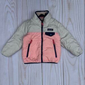Patagonia Reversible Tribbles Toddler Girls 2T? Sherpa Puffer Jacket **No Hood*